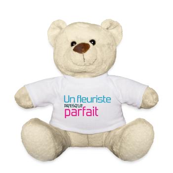 Un fleuriste presque parfait humour homme - Nounours - blanc - Devant