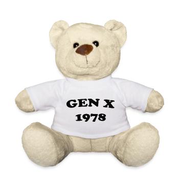 Gen X 1978 Retro Emblem - Teddy - Weiß - Vorne