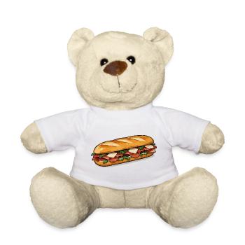 Knuspriger HotDog Comicstil - Teddy - Weiß - Vorne
