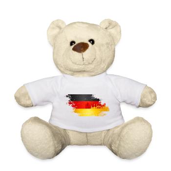 Germany Fan Flag - Teddy Bear - white - Front