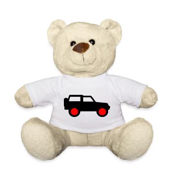 Voiture - Nounours - blanc - Devant