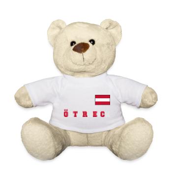 ÖSTERREICH Trikot Look - Flagge Fahne auf Brust - Teddy - Weiß - Vorne