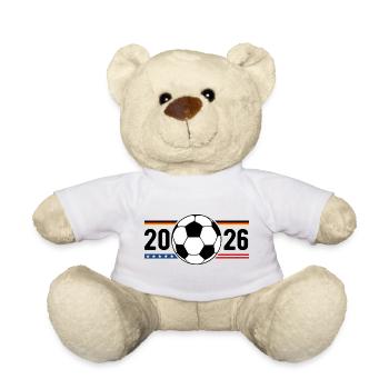 Fußball Flagge 2026 - Teddy - Weiß - Vorne