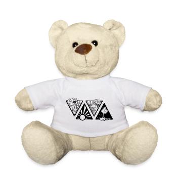 Nature triangulaire noire - Nounours - blanc - Devant