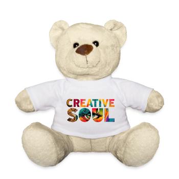 Artiste Soul Créatif Coloré Dicton. - Nounours - blanc - Devant