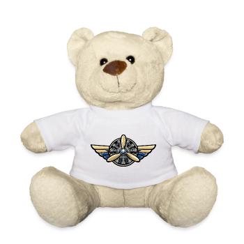 Vintage Fliegerpropeller Emblem - Teddy - Weiß - Vorne