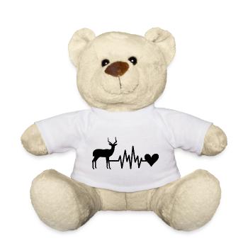 Antilope Herzschlag Herz - Teddy - Weiß - Vorne