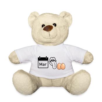 MRZ LCK EIER, Humor, MÄRZ LECK EIER  - Teddy - Weiß - Vorne