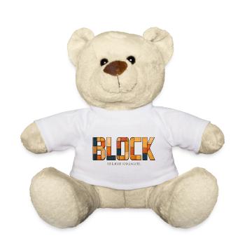 BLOCK – Construire le caractère | Jeu de mots en bois - Nounours - blanc - Devant