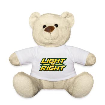 Light is right - Teddy Bear - white - Front