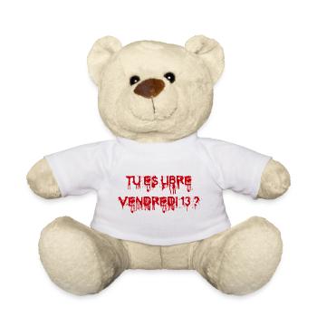 gore Tu es libre vendredi 13 ? - Nounours - blanc - Devant