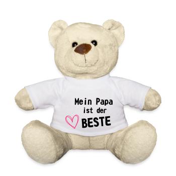 Papa ist der Beste - Teddy - Weiß - Vorne