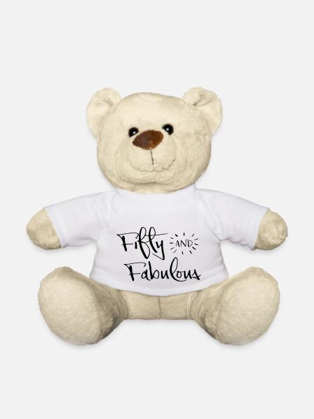 2541614 134099010 50th birthday - Teddy Bear - white