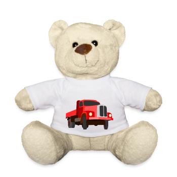 truck trucks trucks vehicles construction trucks46 - Teddy Bear - white - Front