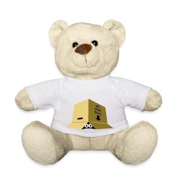 A moving box - Teddy Bear - white - Front