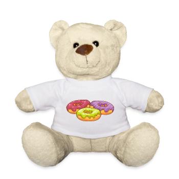 Donuts Confiserie Cookie Tart Cake Pies - Teddy Bear - white - Front
