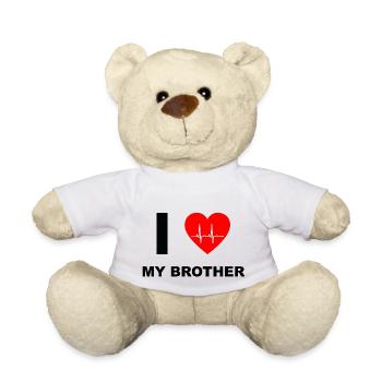 J'aime mon frère - Nounours - blanc - Devant