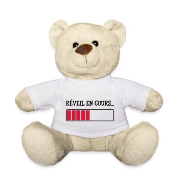Réveil en cours... - Nounours - blanc - Devant