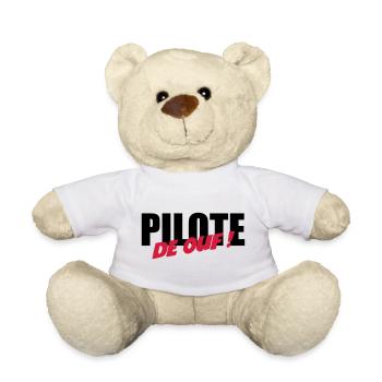 Pilote de ouf ! - Nounours - blanc - Devant