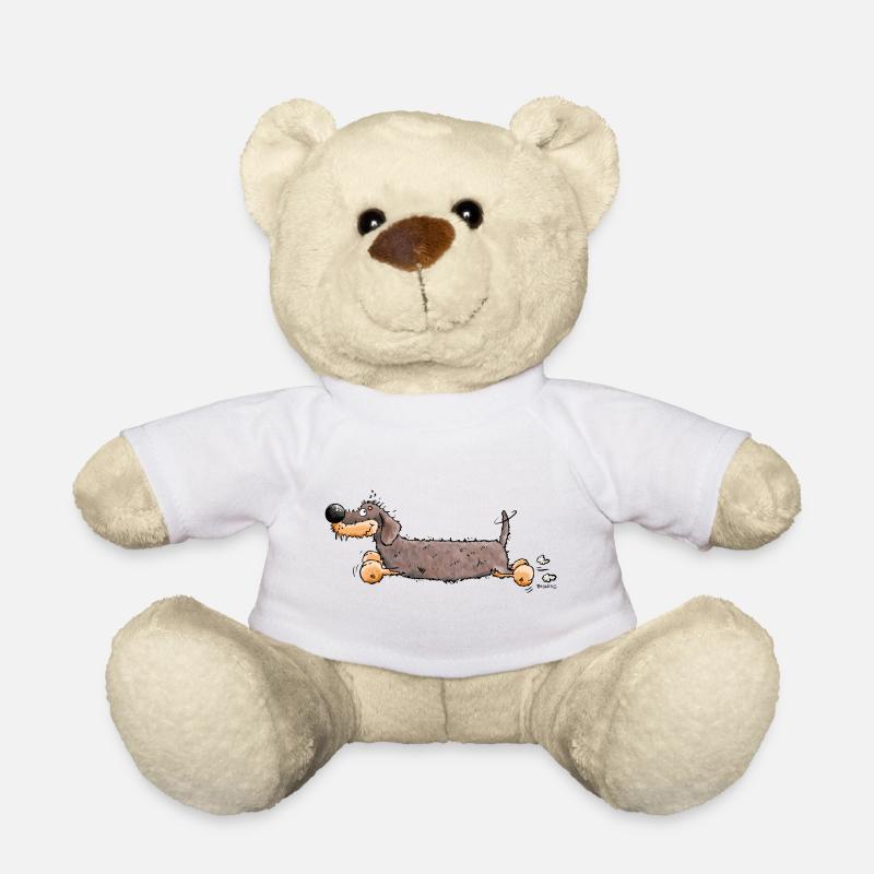 Drôle Dachshund - Nounours - blanc