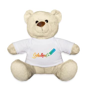 schoolchild rainbow - Teddy Bear - white - Front