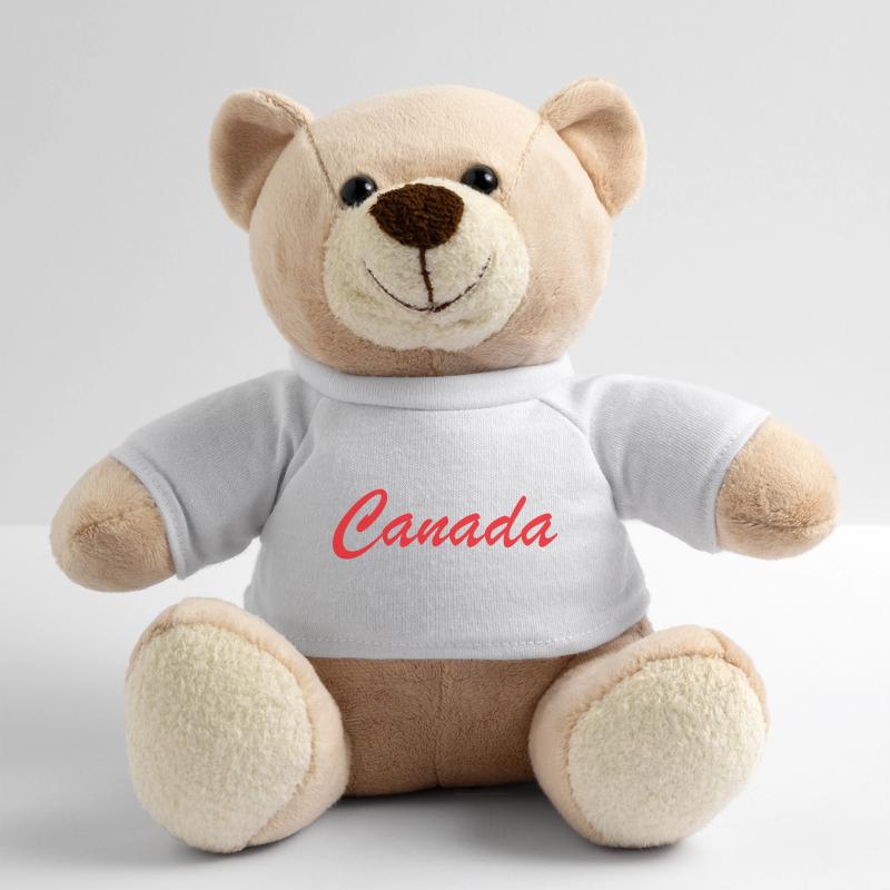 Canada Script Lettering Red Teddy Bear