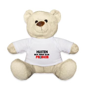 HUSTEN WIR HABEN EIN PROBLEM - Teddy - Weiß - Vorne