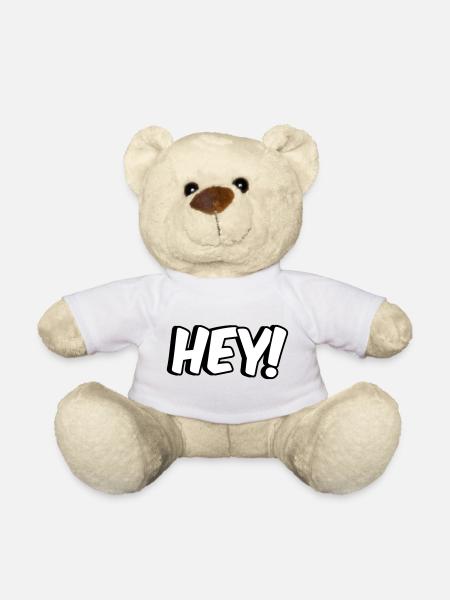 Hey Comic design - Teddy Bear - white