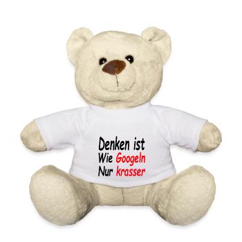 Denken ist wie Googeln Nur krasser - Teddy - Weiß - Vorne