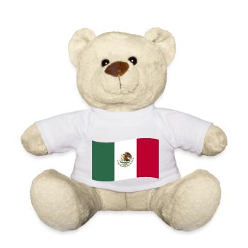 Drapeau Du Mexique Drapeau Mexique Armoiries mexicaines - Nounours - blanc - Devant