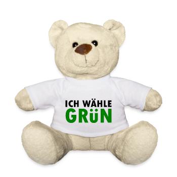Ich wähle grün - Teddy - Weiß - Vorne
