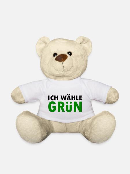 Ich wähle grün - Teddy - Weiß