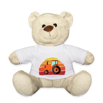 Tractor - Teddy Bear - white - Front