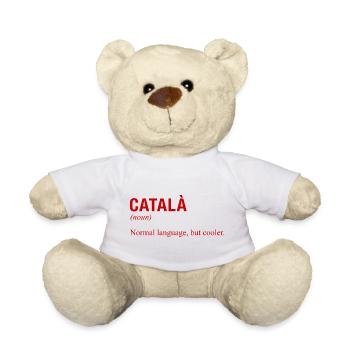 CATALAN Language Katalanisch Katalanische Sprache - Teddy - Weiß - Vorne