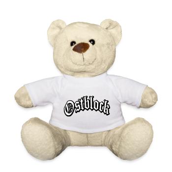 osten ostblock ossi ddr mauer retro vintage shirt - Teddy - Weiß - Vorne