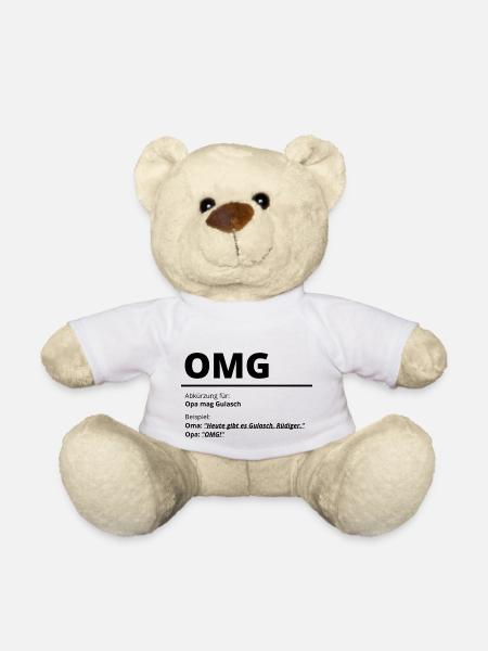 OMG - Opa Mag Gulasch - Teddy - Weiß