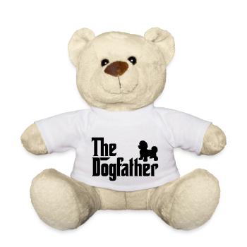 Bichon Frise Dogfather Dog Lover Godfather Style - Teddy Bear - white - Front