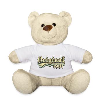 Born in 1981 - Teddy Bear - white - Front