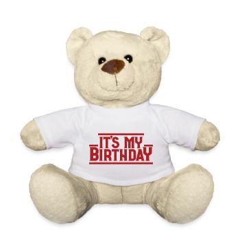 C’est mon anniversaire Cadeau et tenue de fête d’anniversaire cool - Nounours - blanc - Devant