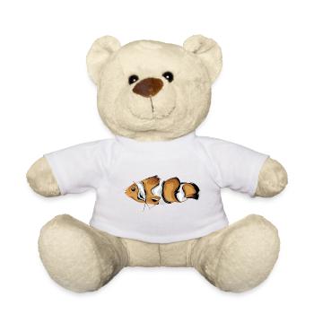 clownfish clown Fisch Fische Symbol Farben Grafik - Teddy - Weiß - Vorne