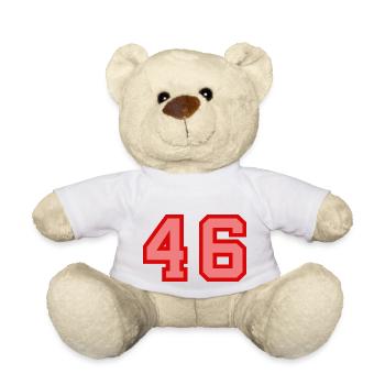 Cool Retro Retrostyle Numéro de maillot numéro de dos - Nounours - blanc - Devant