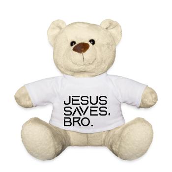 Jésus sauve Bro - Nounours - blanc - Devant