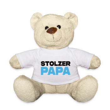 Stolzer Papa - Teddy - Weiß - Vorne