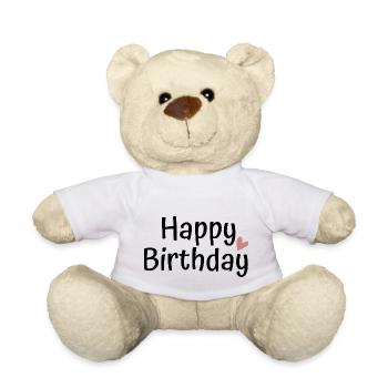 Happy Birthday Favorite Person Birthday - Teddy Bear - white - Front