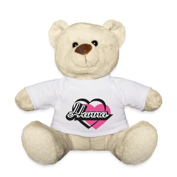 Name Hanna Herz - Teddy - Weiß - Vorne
