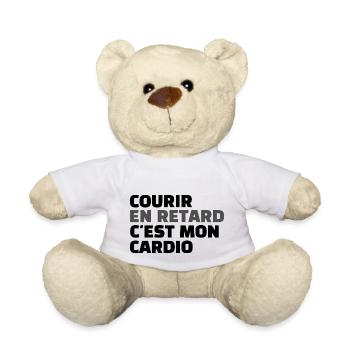 courir en retard - Nounours - blanc - Devant