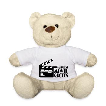 I speak fluent movie - Teddy Bear - white - Front
