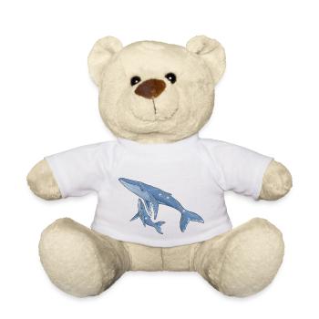 Buckelwale mit Goldmuster - Teddy - Weiß - Vorne