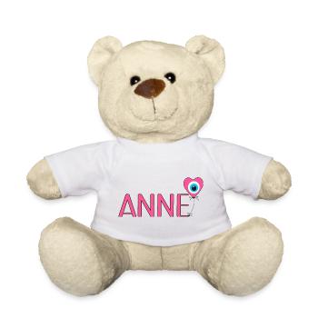 Anne mit Nazar Luftballon - Teddy - Weiß - Vorne