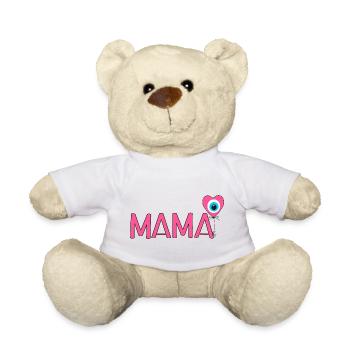 Mama mit Nazar Luftballon - Teddy - Weiß - Vorne